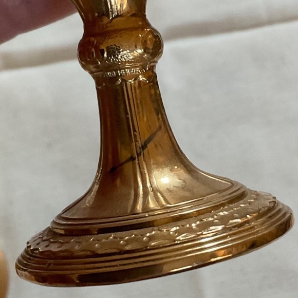 Vintage Corbell & Co. Gold Plated Mini Cordials Liqueur Set 2 Goblets 3.5” - Picture 5 of 9